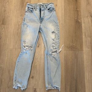 Light Blue Distressed A&F Jeans